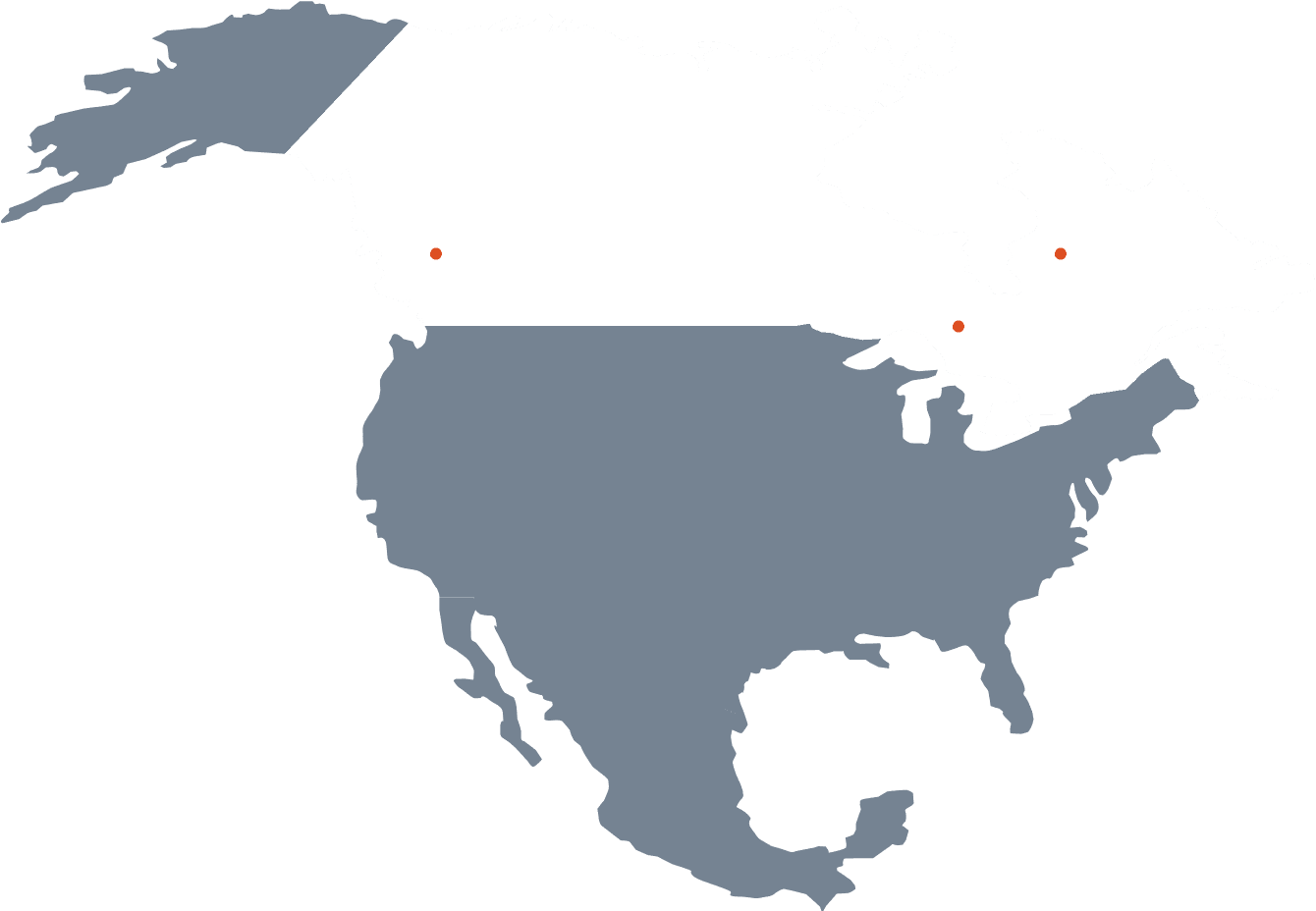 A map of North America